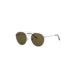 Stilvolle runde Sonnenbrille mit silbernen Details