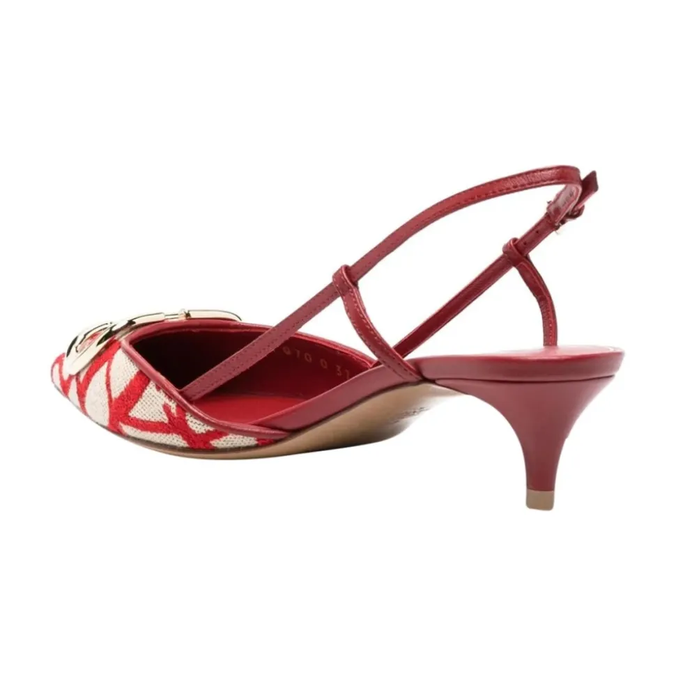 Stilvolle Slingback Kitten Heel Pumps