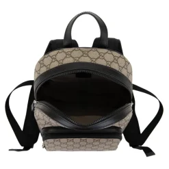 Stilvoller Leder-Rucksack mit Logomotiv