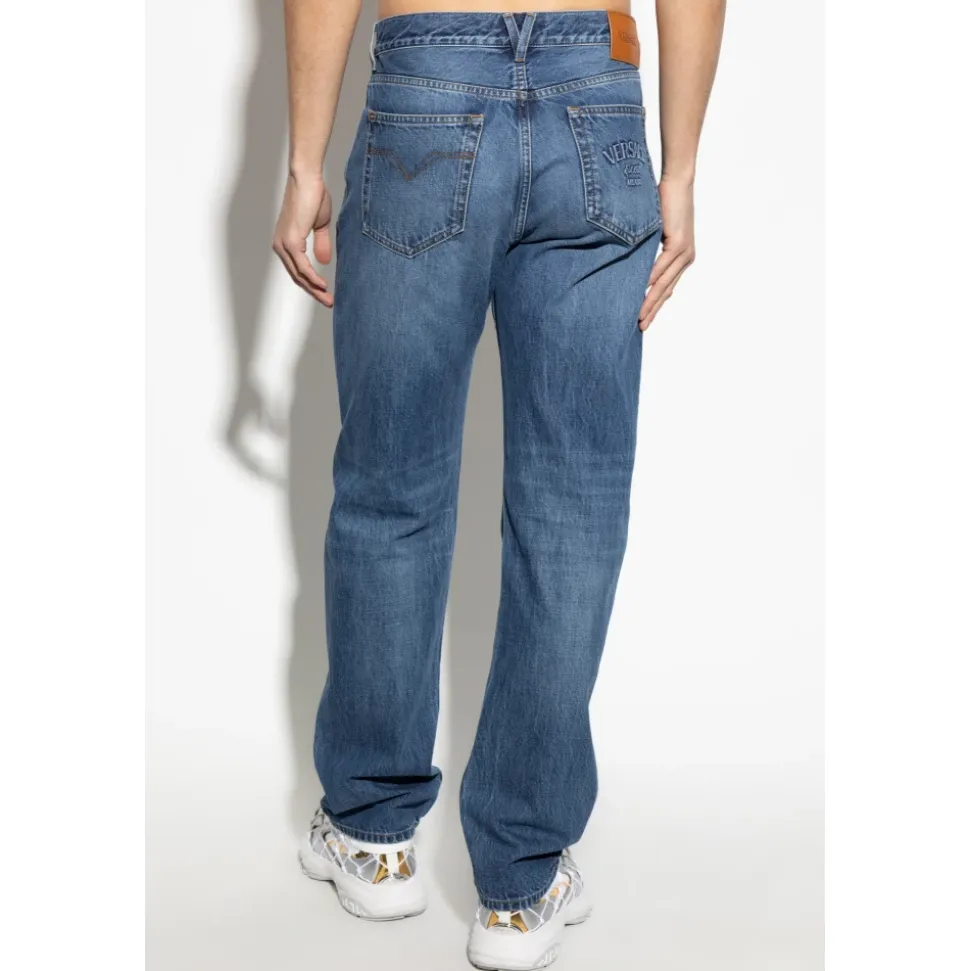 Straight-leg jeans
