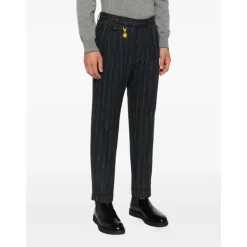Stretch Wollhose mit doppelter Bundfalte