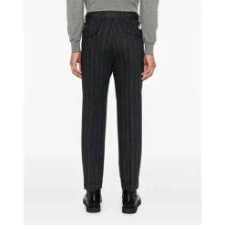 Stretch Wollhose mit doppelter Bundfalte