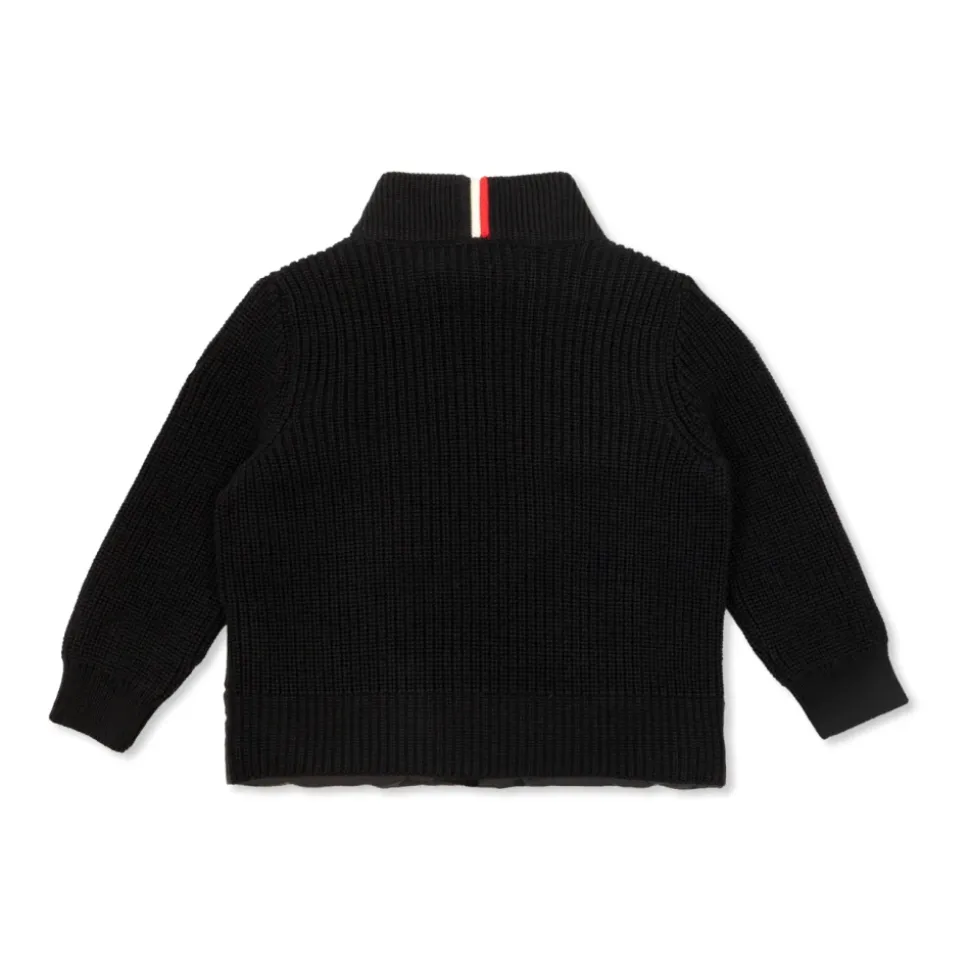 Strickjacke mit gesteppter Vorderseite