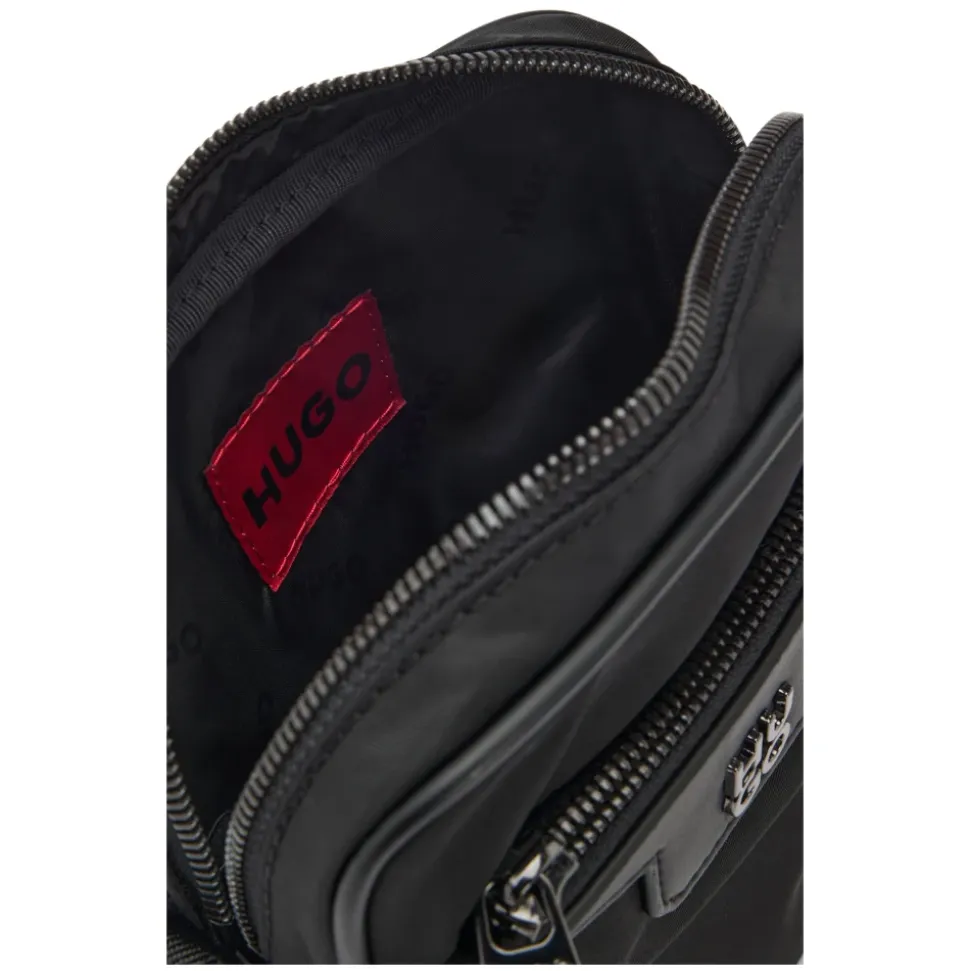 Strukturierte Reporter-Tasche mit Gunmetal-Hardware