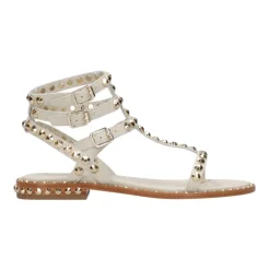 Studded Leather Baby Powder Sandals
