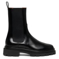 Stylische Leder-Kampfstiefel