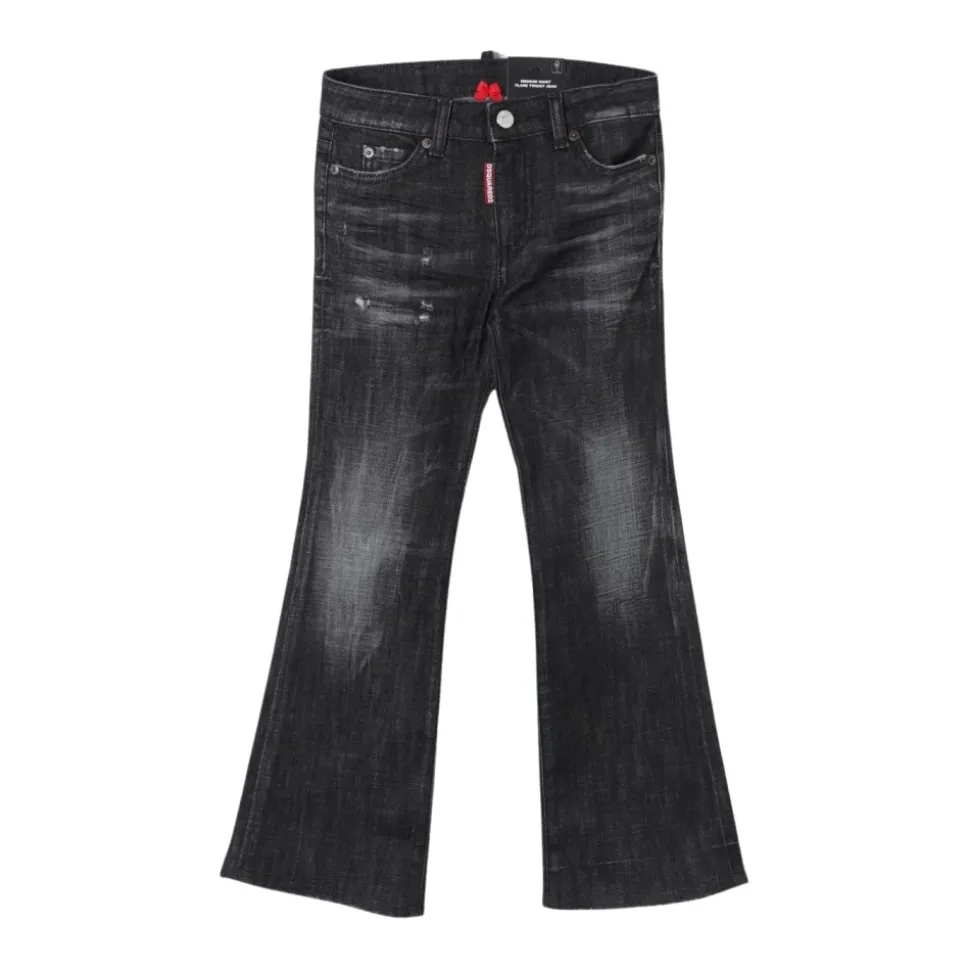 Stylische Schwarze Flared Jeans