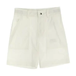 Stylische weiße Shorts mit Taschen