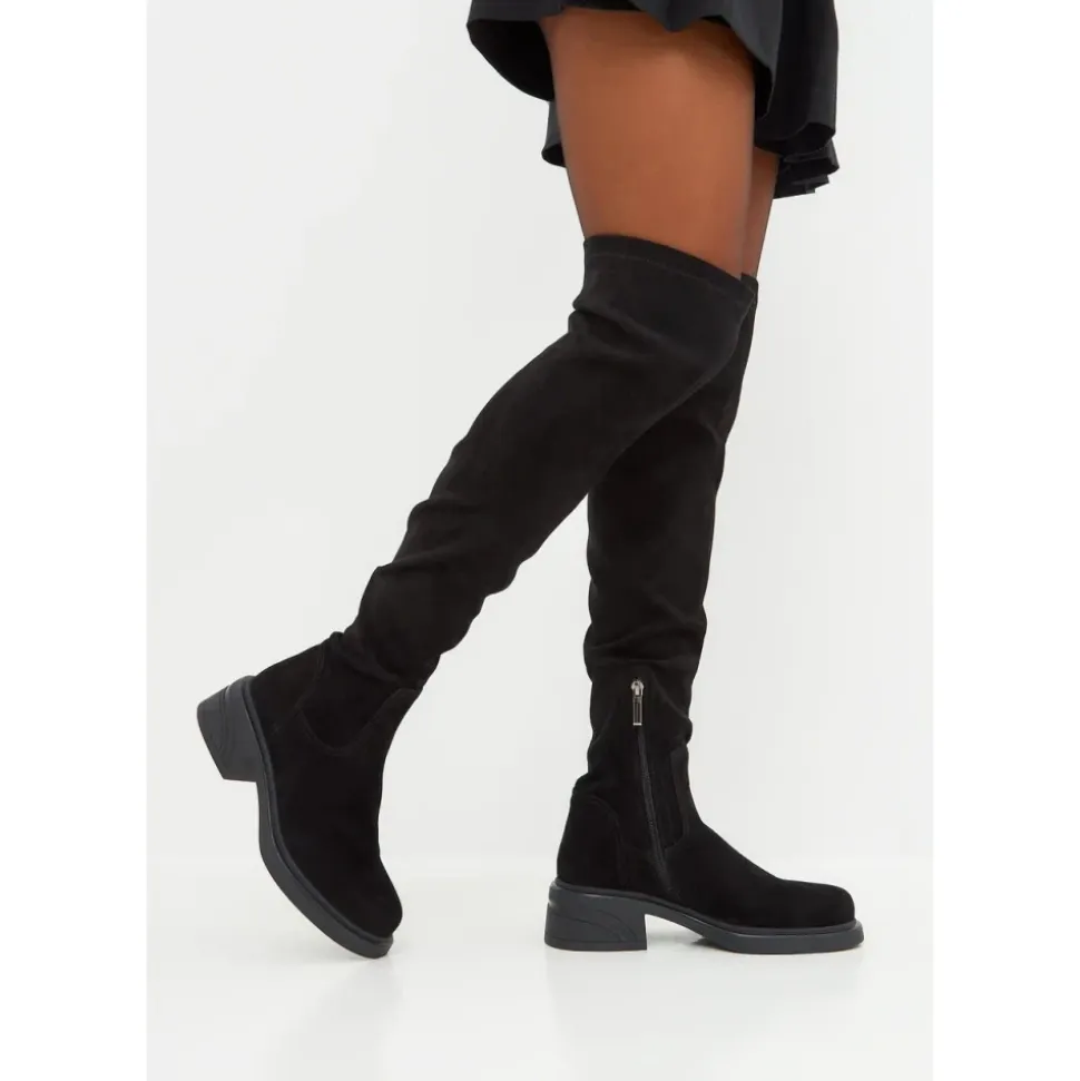 Suede Chic Overknee-Stiefel