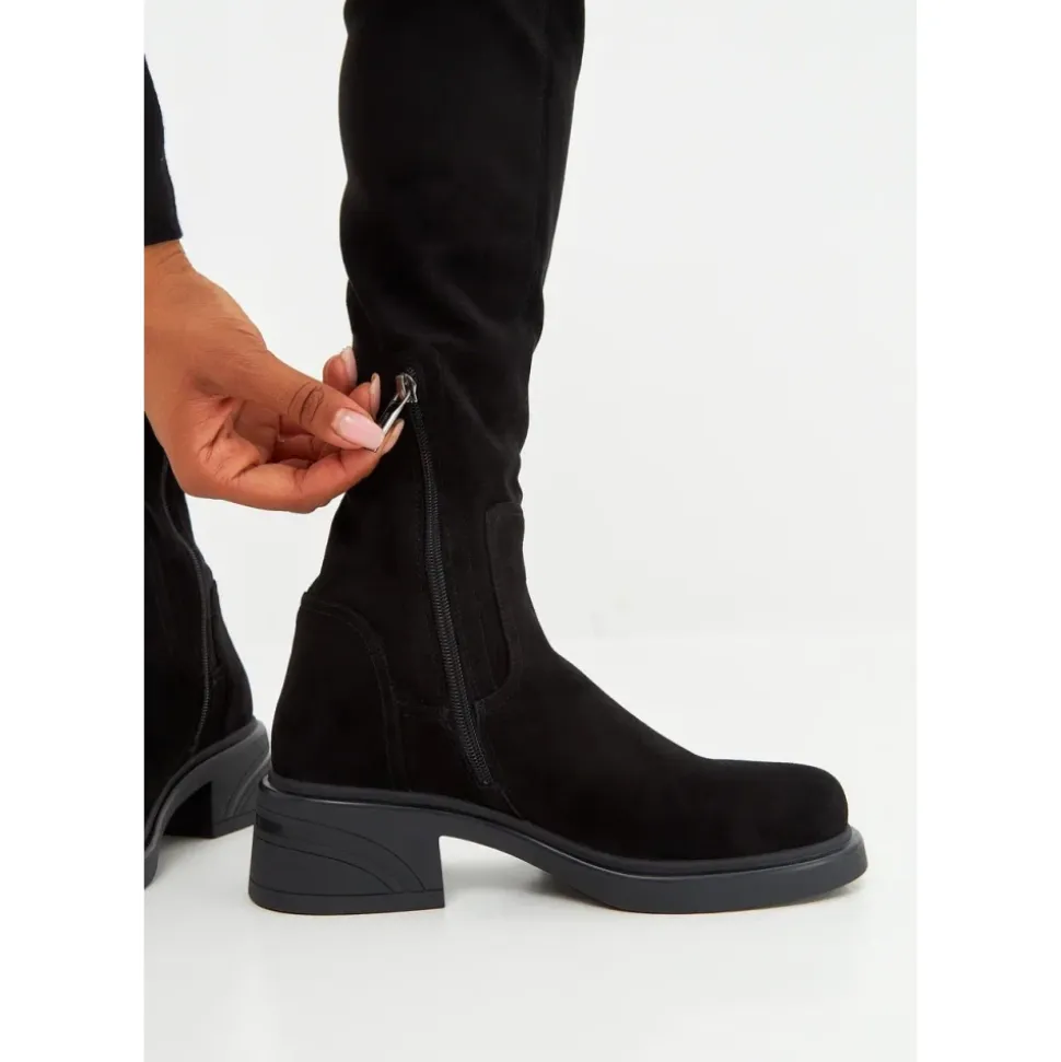 Suede Chic Overknee-Stiefel
