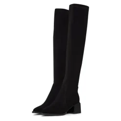 Suede Chic Over-the-Knee Boots - Black