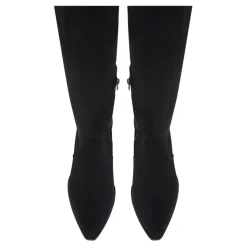 Suede Chic Over-the-Knee Boots - Black