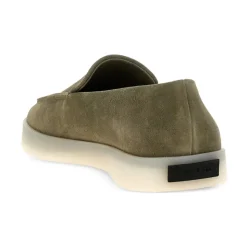 Suede Loafer in Salvia Green