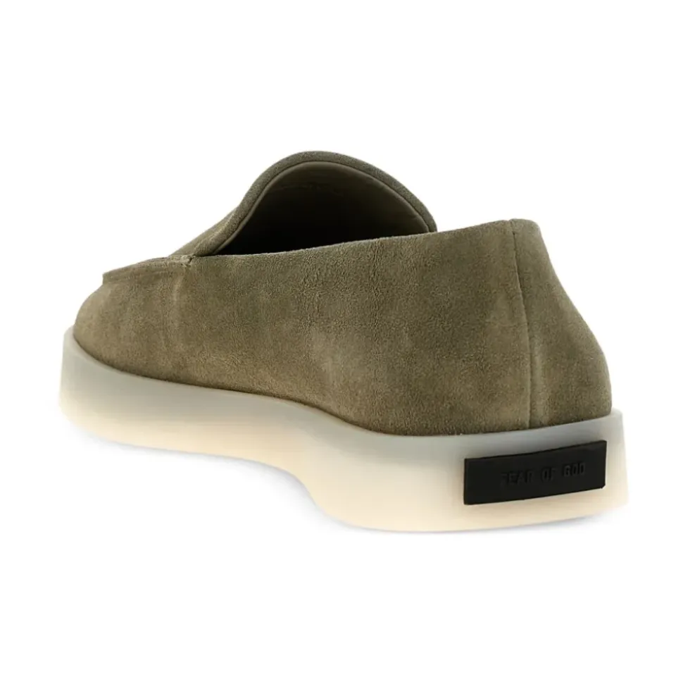 Suede Loafer in Salvia Green