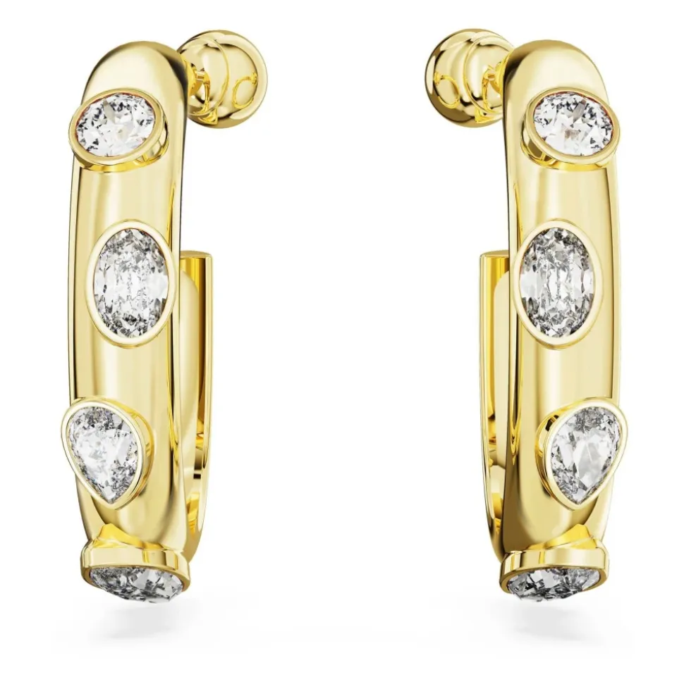 Swarovski Damen Creolen Weiß Gold Dextera 5663261
