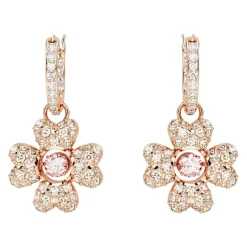 Swarovski Damen Ohrringe Tropfenohrringe Weiß, rosegold IDYLLIA 5674212