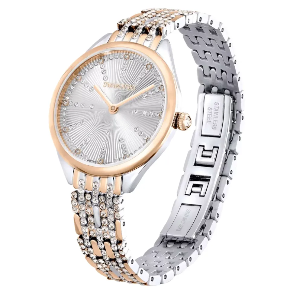 SWAROVSKI Damen Uhr 30 mm Schweizer Quarz Roséfarben ATTRACT 5649987