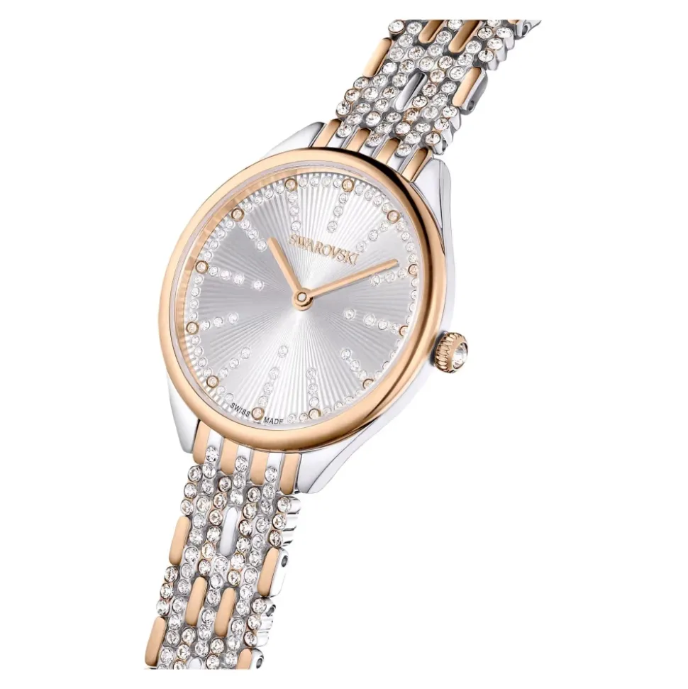 SWAROVSKI Damen Uhr 30 mm Schweizer Quarz Roséfarben ATTRACT 5649987