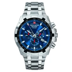 Swiss Alpine Military Herren Armbanduhr Chronograph 10 Atm 46 mm 7043.9235