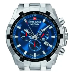 Swiss Alpine Military Herren Armbanduhr Chronograph 10 Atm 46 mm 7043.9235