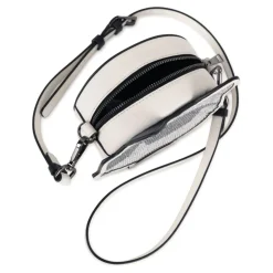 Tasche aus beschichtetem strukturiertem Stoff mit Strass
