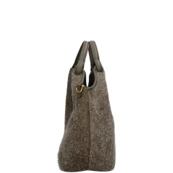 Tasche aus Wildleder und Leder