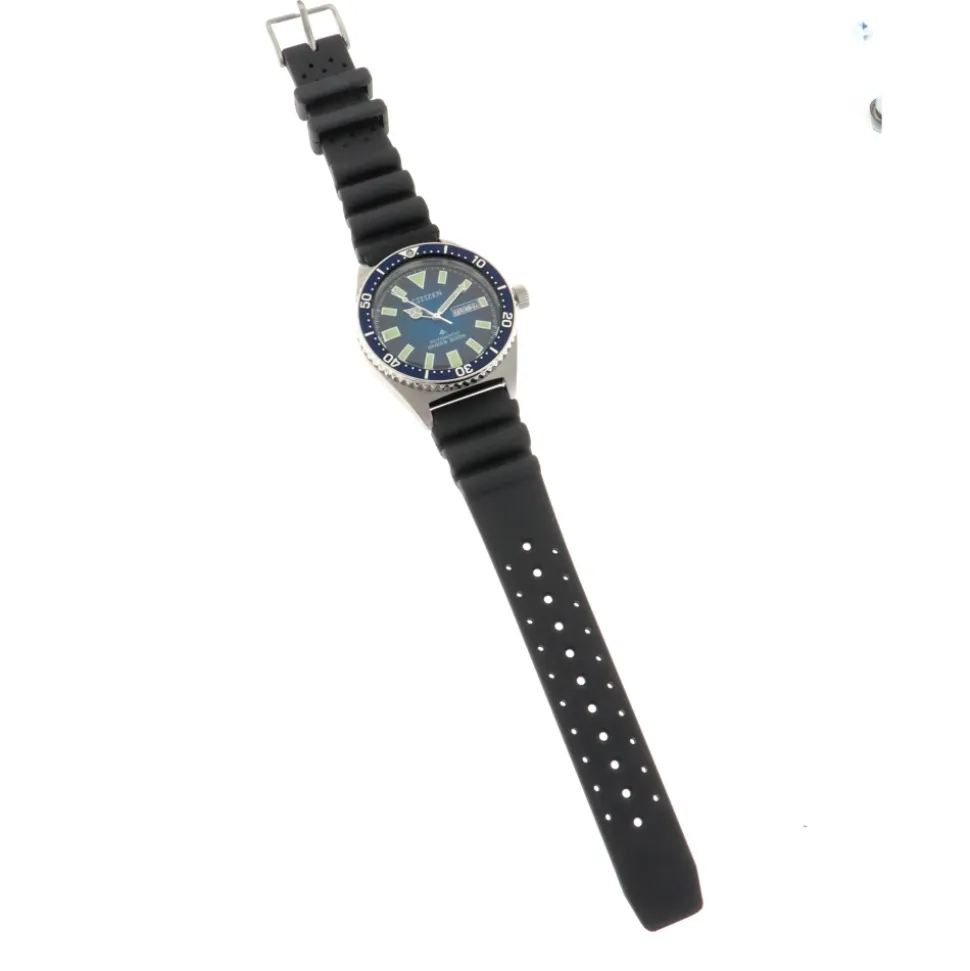 Taucheruhr mit automatischem Uhrwerk und blauem Zifferblatt