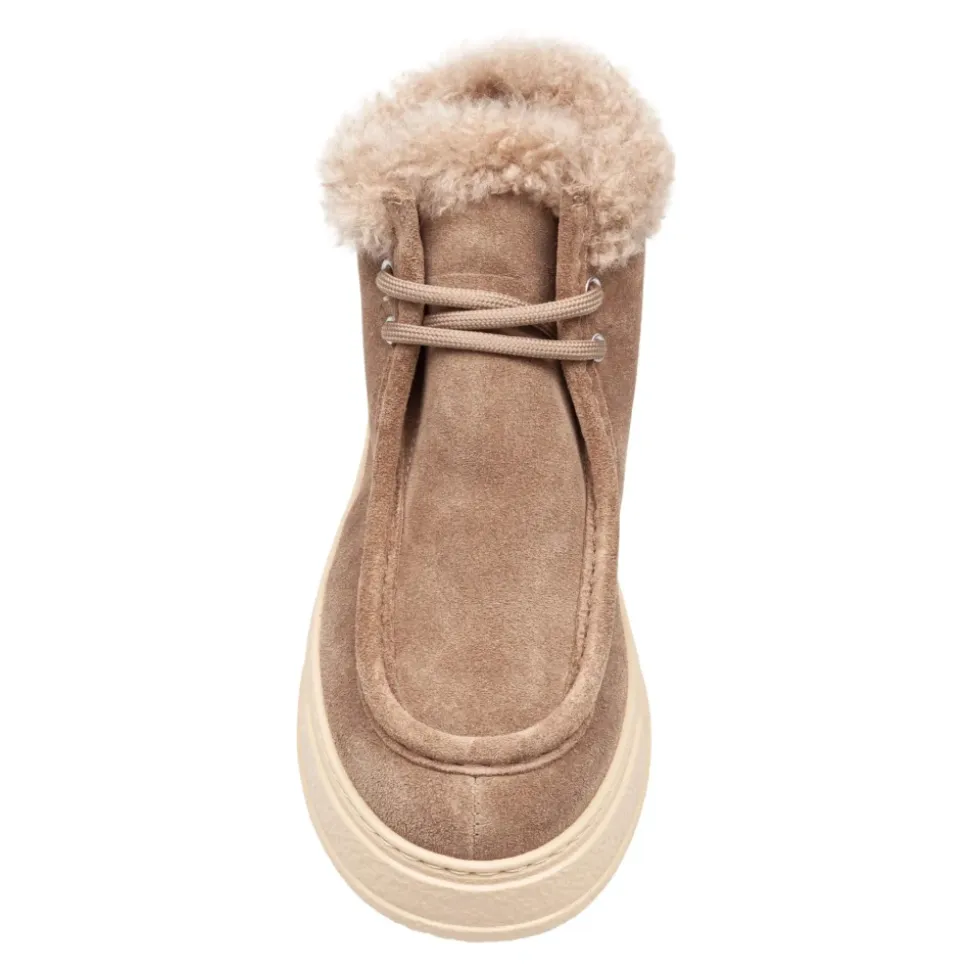 Taupe Wildleder Sneakers für Frauen
