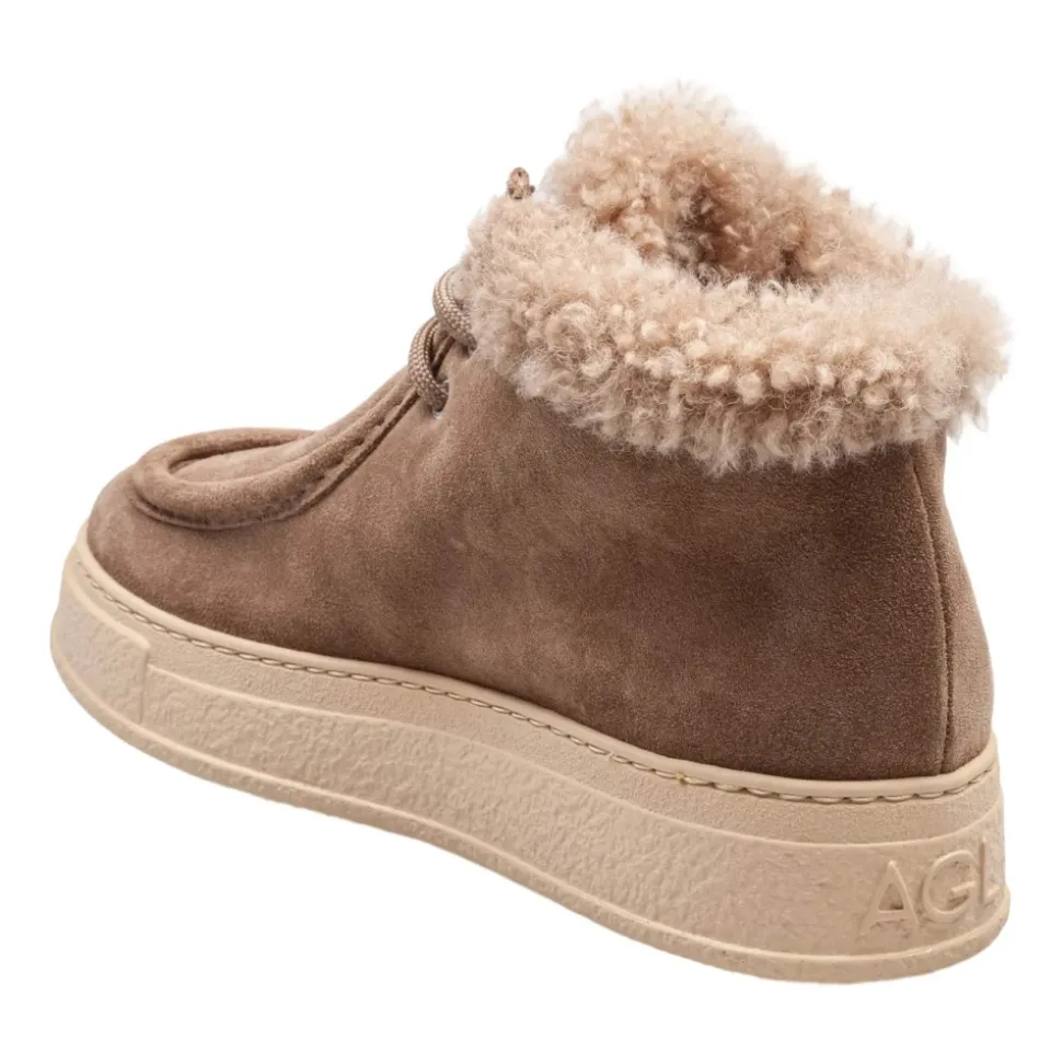 Taupe Wildleder Sneakers für Frauen