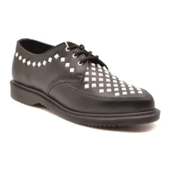Text Print Brown Derby Schuhe