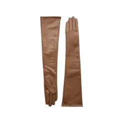 TG Camel Ellbogenlange Lederhandschuhe
