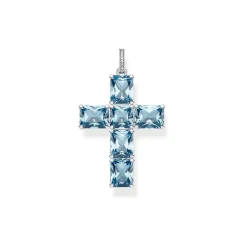 Thomas Sabo Anhänger Kreuz Hellblau PE922-059-1