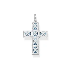 Thomas Sabo Anhänger Kreuz Hellblau PE922-059-1