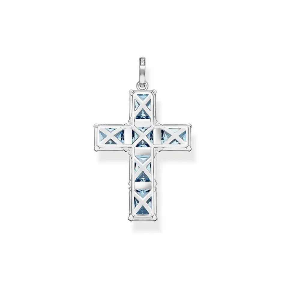 Thomas Sabo Anhänger Kreuz Hellblau PE922-059-1