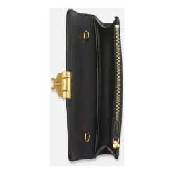 Tracy Portemonnaie aus geprägtem Leder mit Monogramm und Kettenriemen