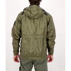 Transparente Polyester-Kapuzenjacke mit abnehmbarem Futter