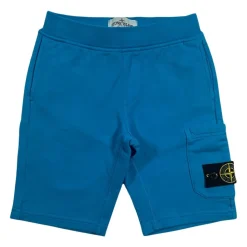 Türkise Bermuda-Shorts mit Logo-Applikation