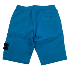 Türkise Bermuda-Shorts mit Logo-Applikation