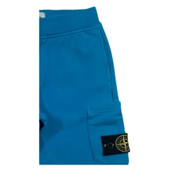 Türkise Bermuda-Shorts mit Logo-Applikation