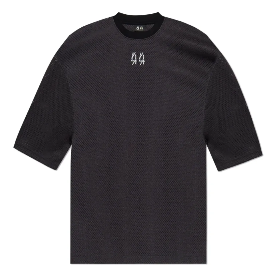 T-Shirt mit Logo und Löchern