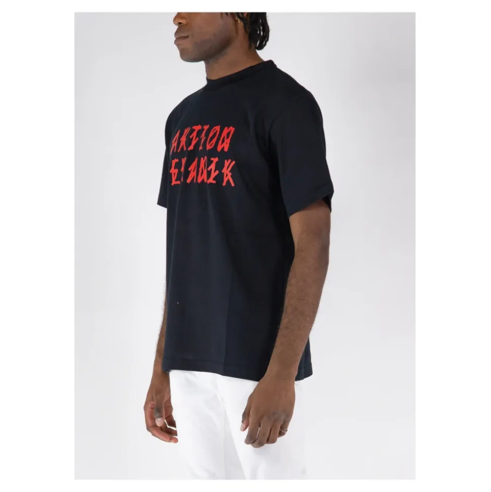 T-Shirt mit V-Ausschnitt und kurzen Ärmeln