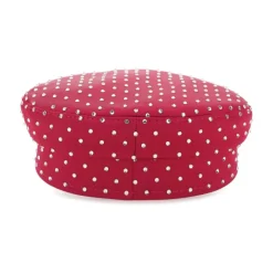 Tyrian Purple Satin Baker Boy Hat