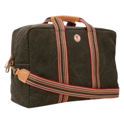 Unisex Wochenendtasche aus einfarbigem grünem Baumwollcanvas