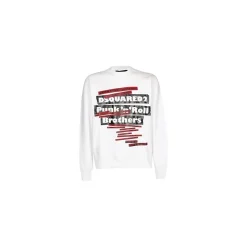 Urbaner Sweatshirt mit Grafikdruck Weiß