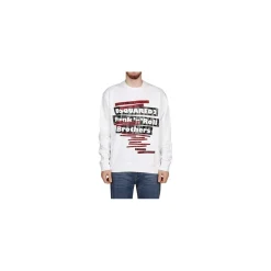 Urbaner Sweatshirt mit Grafikdruck Weiß