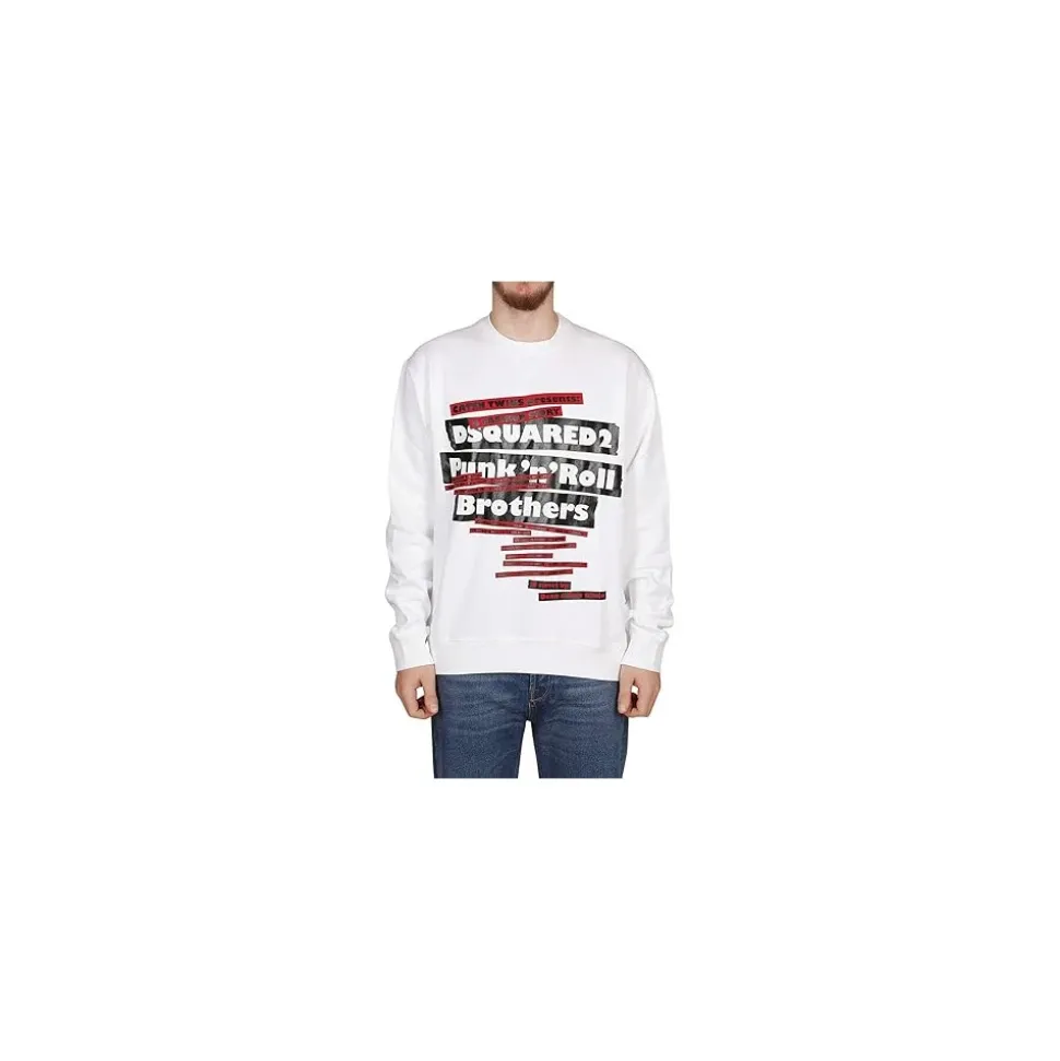 Urbaner Sweatshirt mit Grafikdruck Weiß