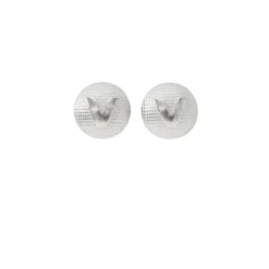 V Button Clip Ohrringe