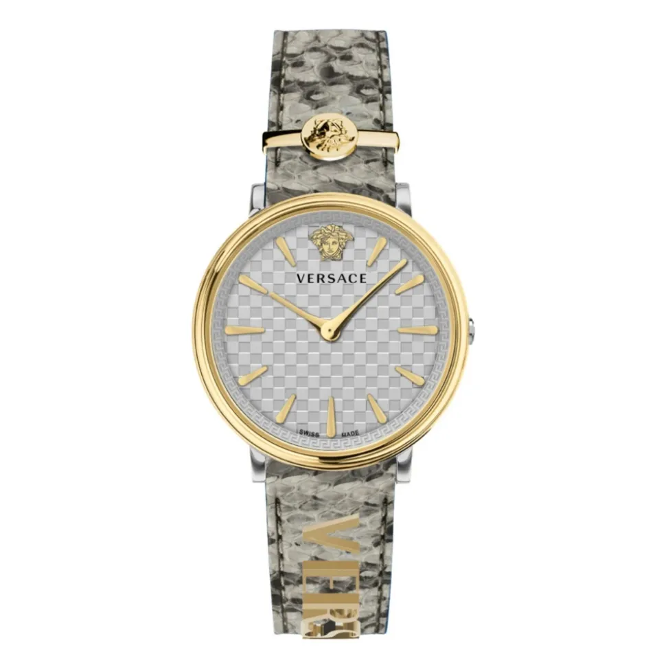 V CIRCLE Grau-Gold Damen Uhr