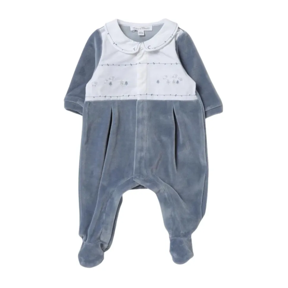 Velour Bestickter Babyoverall