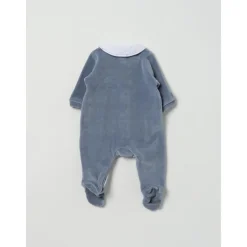 Velour Bestickter Babyoverall
